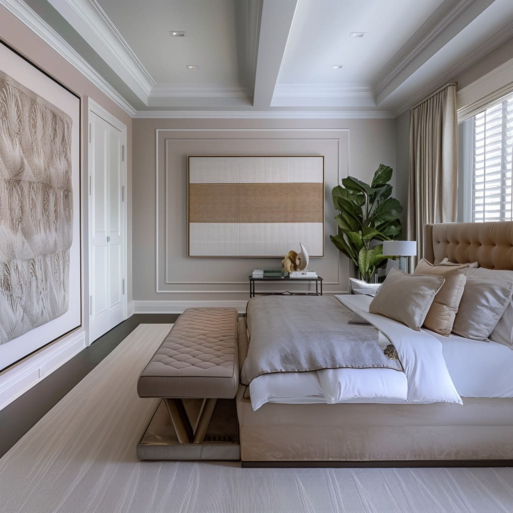 A luxurious living room with plush seating areas and personalized decor