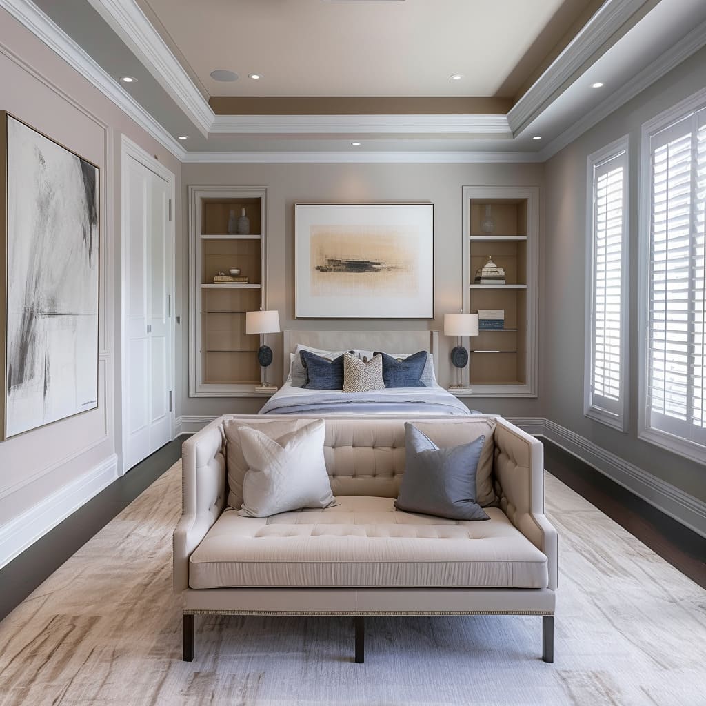 An architectural living room concept highlighted by modern lighting fixtures