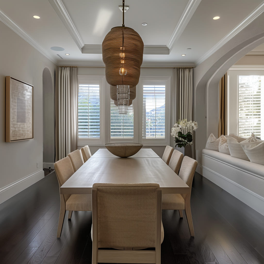 Soft tones create a serene living room space