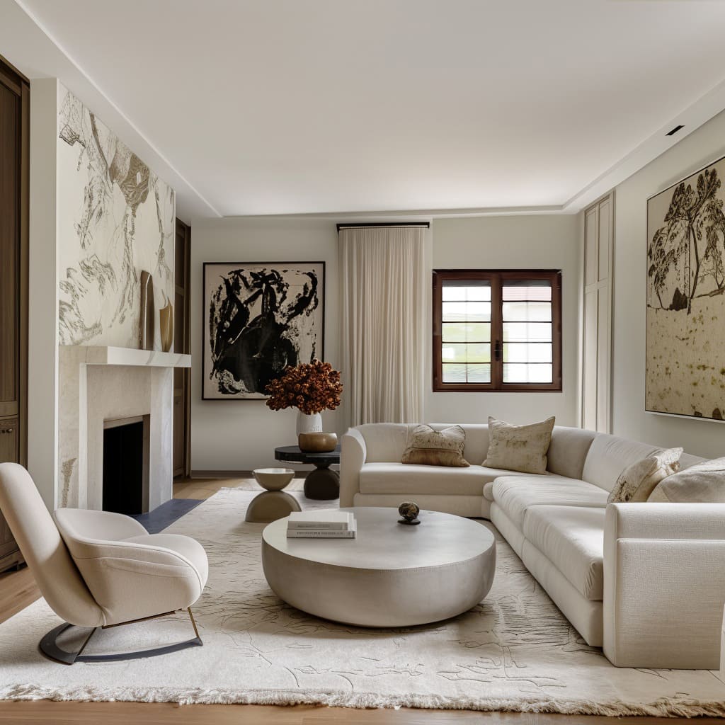 The living room exudes warmth with neutral shades.jpg