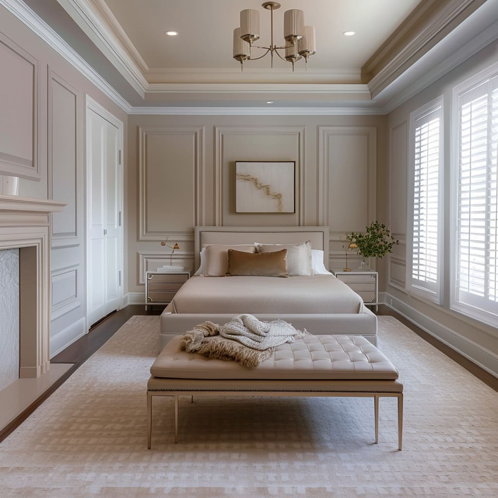 The luxurious living room showcases plush cushions and elegant decor