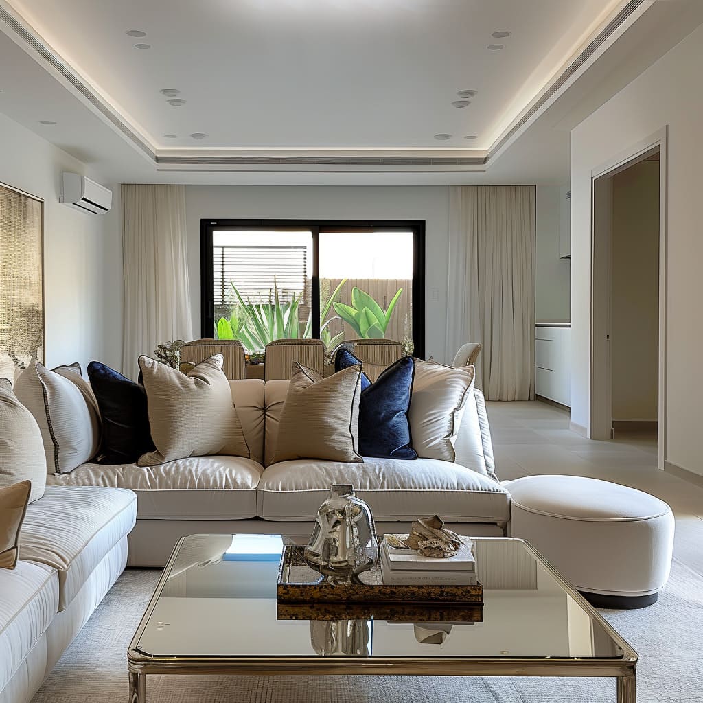 A cozy home makeover with stylish furniture in the living room