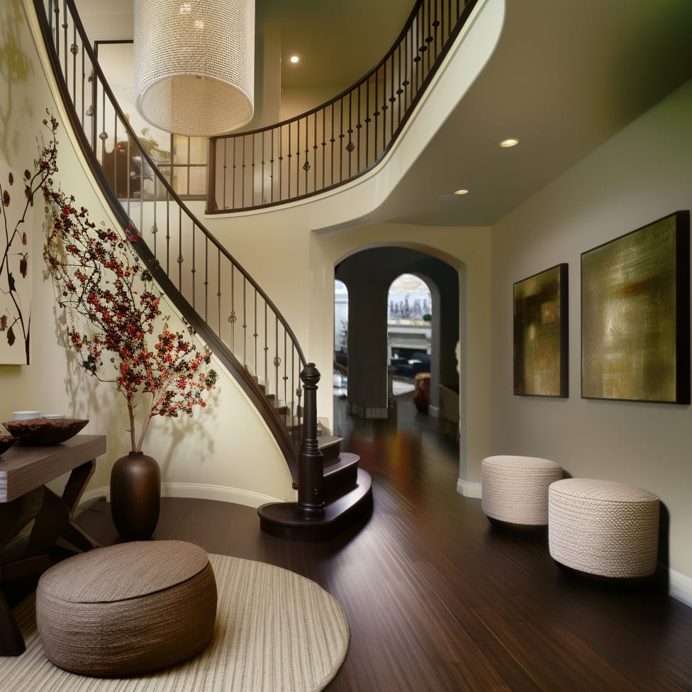 An artistic living room decorated with abstract paintings.jpg