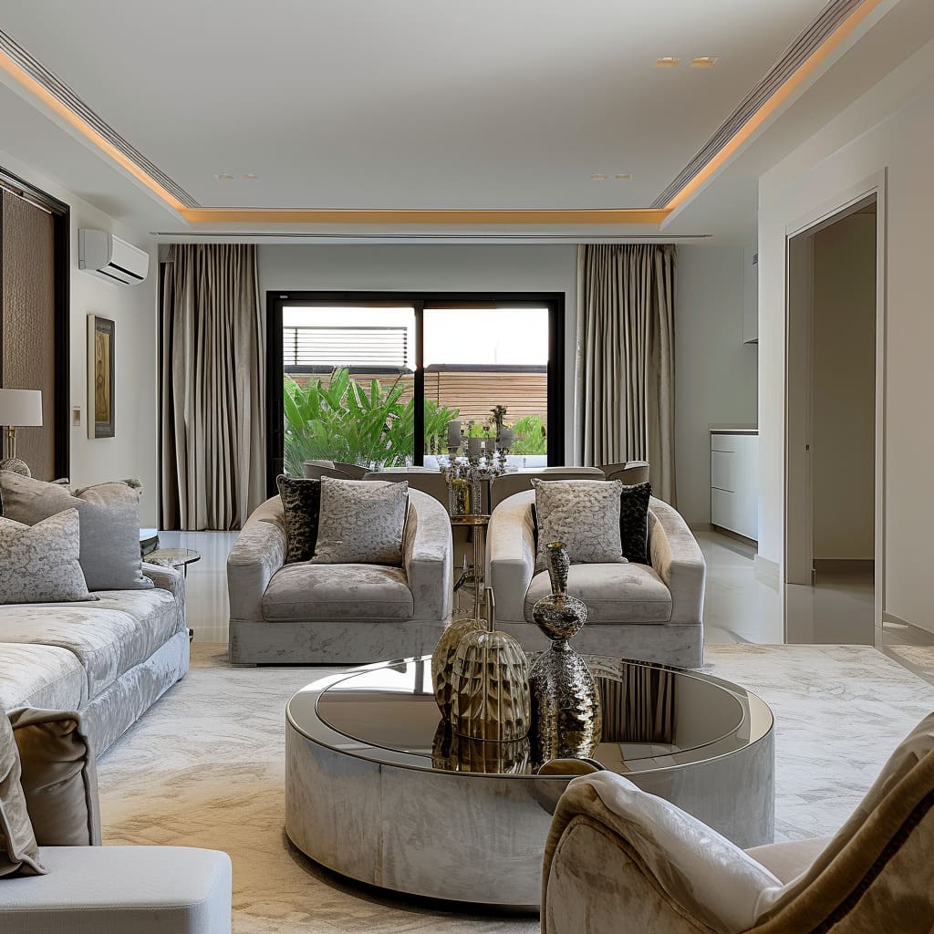 An interior transformation featuring modern living room ideas