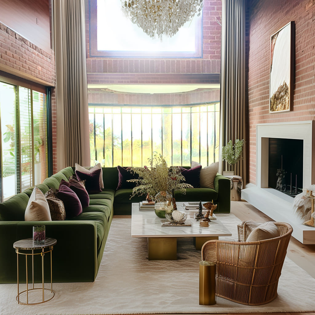 An exceptional space, this home features a cozy fireplace framed by modern decor