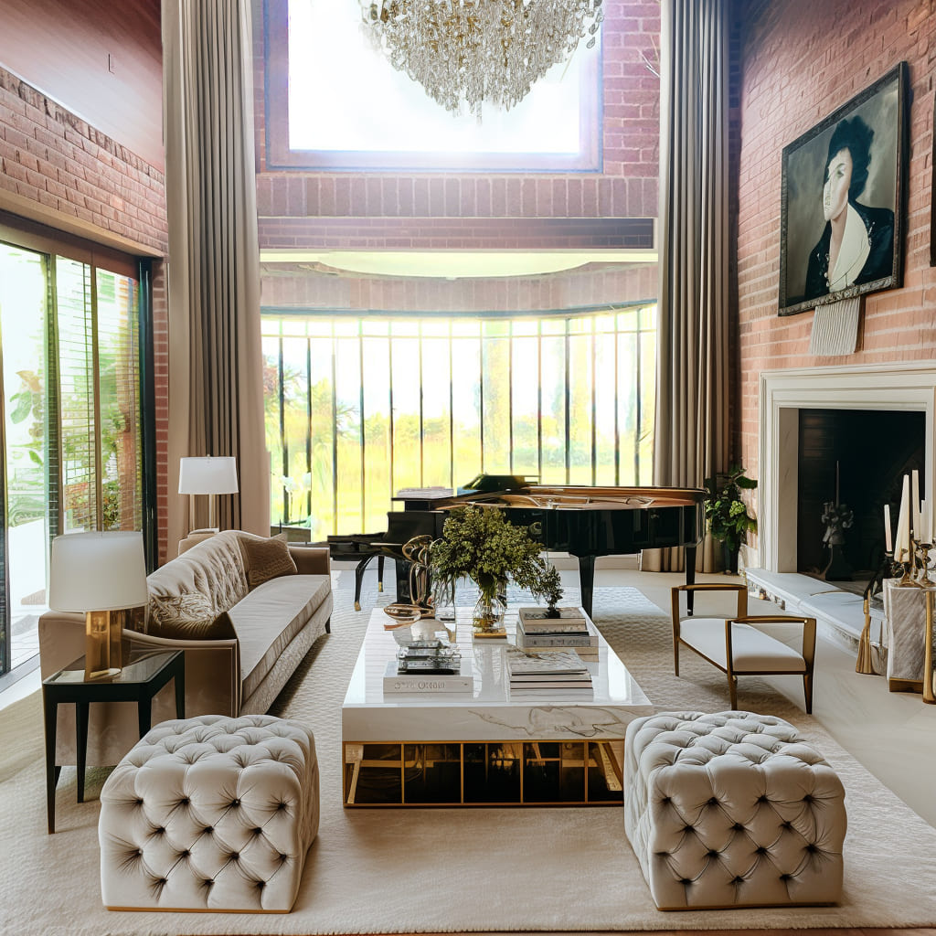 The distinctive design of this interior offers a perfect blend of comfort and style