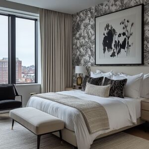 How to Use Textured Wallpaper and Upholstery to Transform Your Bedroom