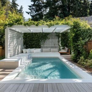 Style and Function: Transform Your Small Backyard Pool with a Pergola and Breezeblocks