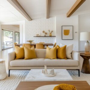 How Designers Use Yellow to Create Stylish, Balanced Living Rooms