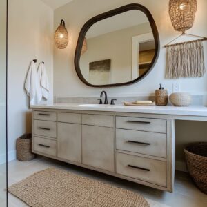 Modern Boho Chic Bathroom Design Ideas: Soft Layers, Natural Materials, and Calm Color Palettes