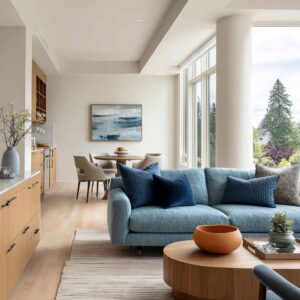 The Many Layers of Terracotta and Blue Living Room Design