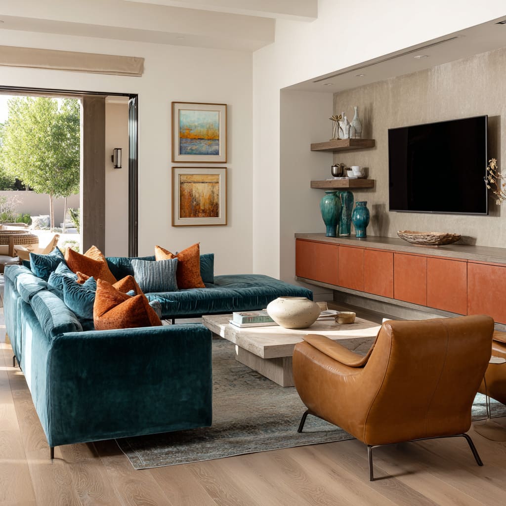 Teal and Terracotta Interior Design Shades Ideas | HH