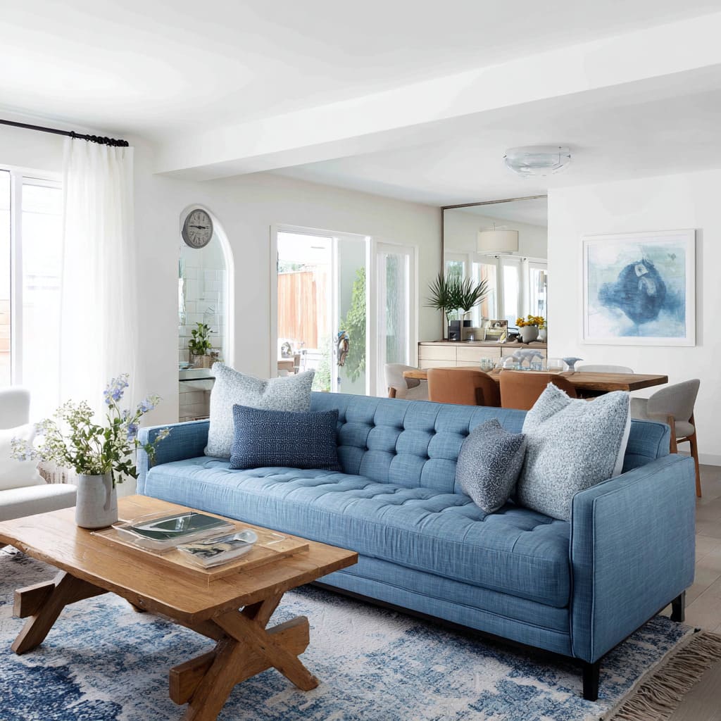 Blue Sofa Living Room Ideas: Color Schemes to Go with a Blue Couch
