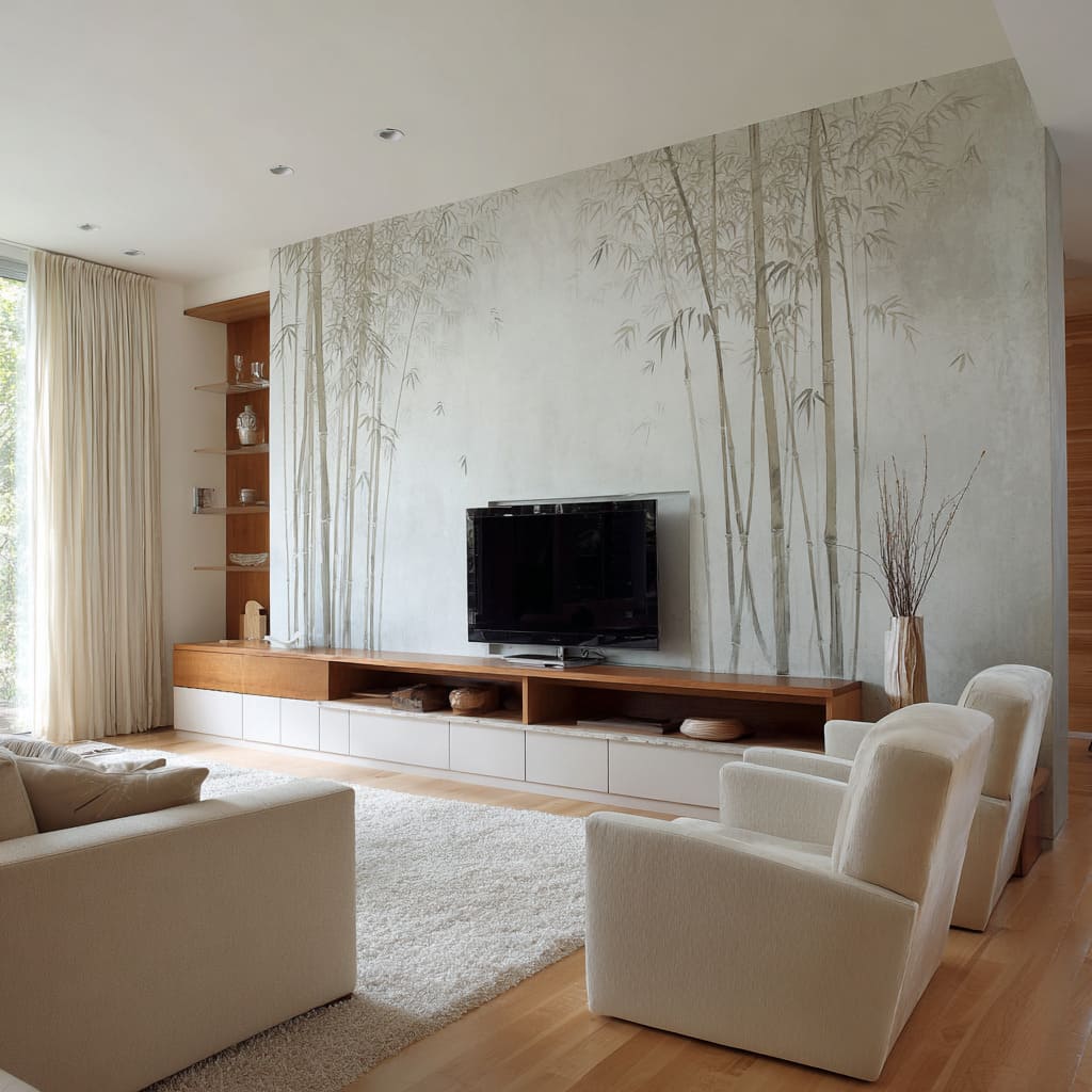 What an eco-style TV wall tends to look like when it feels impressive