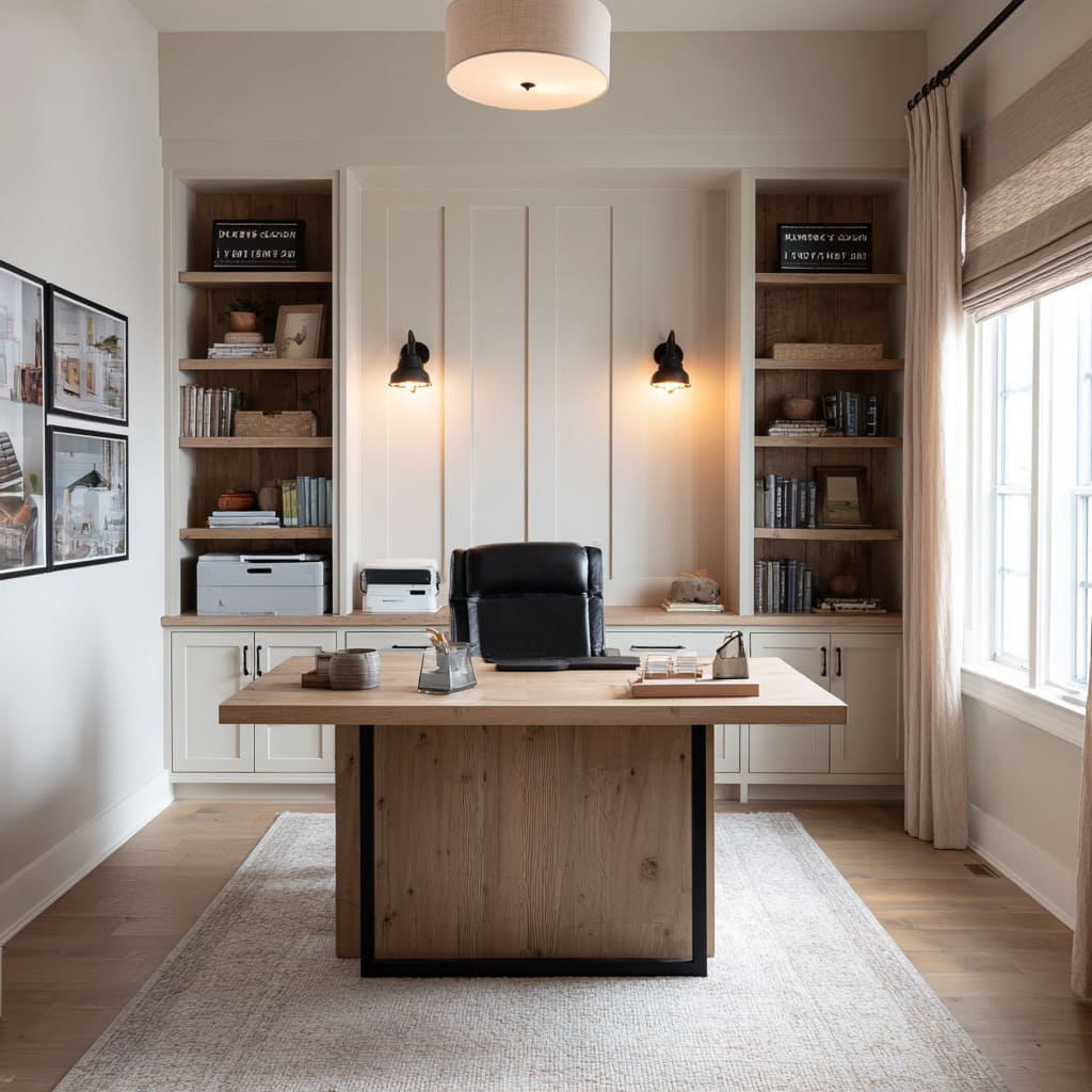 Modern Farmhouse Home Office Ideas That Feel Stylish, Not Costume-Rustic
