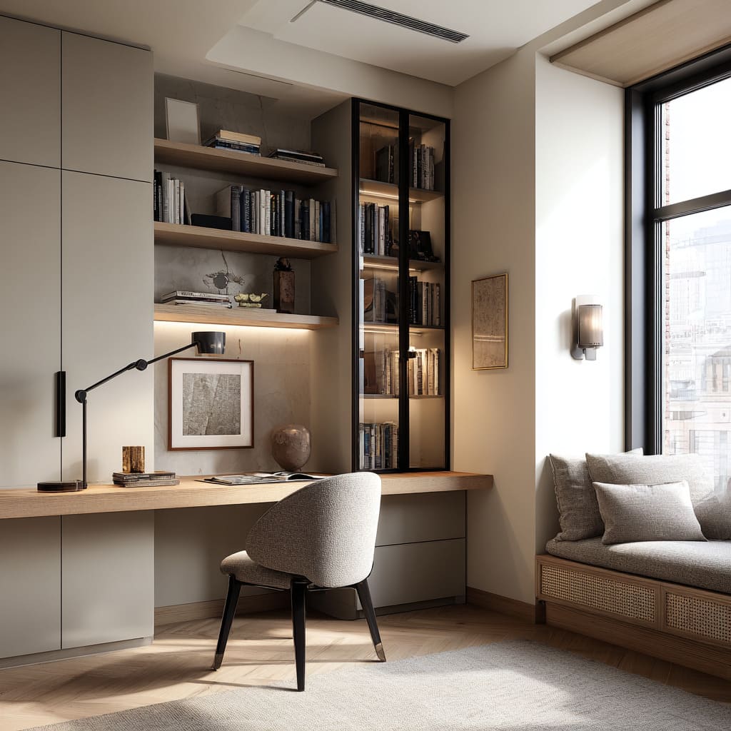 two-zone office with a retreat corner two-zone office with a retreat corner